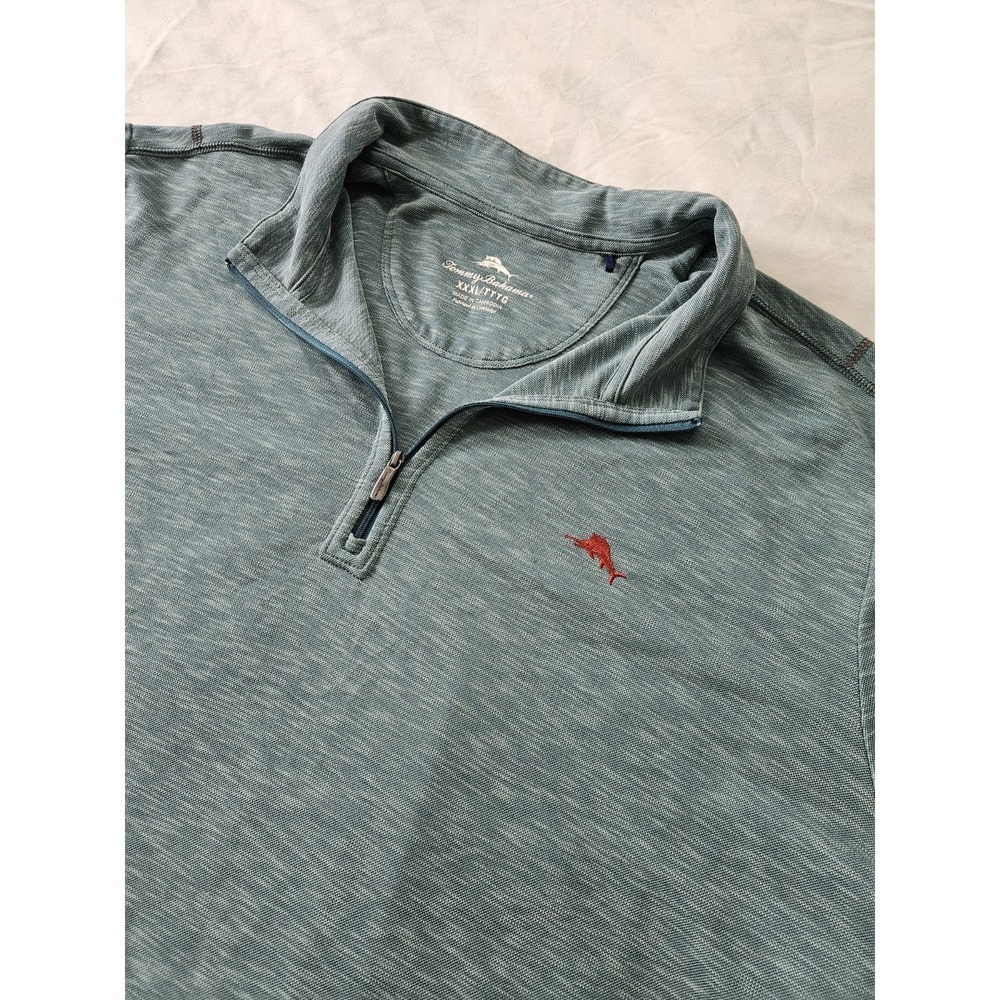 Tommy Bahama Pullover‎ Sweatshirt Mens XXXL Tobago Bay Half-Zip Turquoise